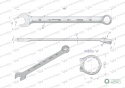 Klucz płaskooczkowy extra długi 30mm dł404mm standard ASME B107.9M Waryński