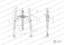 Ściągacz do łożysk dwuramienny 50-500 Waryński