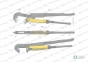 Szczypce nastawne 0,75" szwedzkie do rur szczęki typ 90° o rozstawie max 35mm długość 280mm Waryński