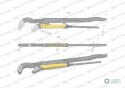 Szczypce nastawne szwedzkie do rur szczęki typ S o rozstawie max 103mm długość 652mm Waryński