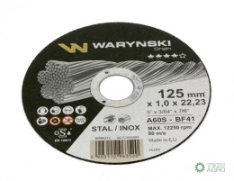 Tarcza do cięcia metalu 125 x1.0 x22.23mm Waryński (sprzedawane po 5 szt w op 5 szt)