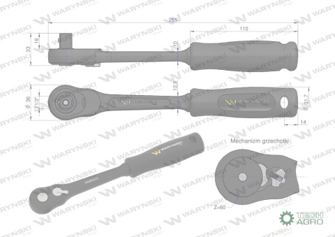 "Grzechotka 1/2"". 60 T, o zwiększonej o porności. Waryński