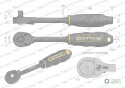 Grzechotka 3/8". 72 T. o zwiększonej odporności. Waryński