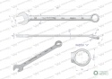 Klucz płaskooczkowy extra długi 34mm dł471mm standard ASME B107.9M Waryński