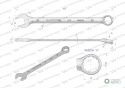 Klucz płaskooczkowy extra długi 38mm dł510mm standard ASME B107.9M Waryński