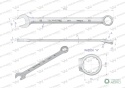 Klucz płaskooczkowy extra długi 46mm dł613mm standard ASME B107.9M Waryński