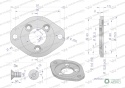 Kołnierz mocujący z kompletem śrub do silnika serii WMM Waryński