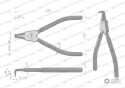 Szczypce do pierścieni osadczych 240 mmzewnętrzne wygięte Waryński