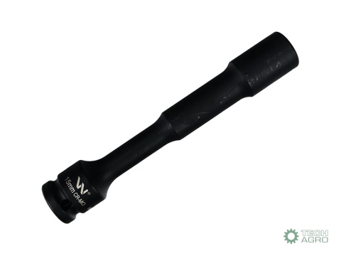 Nasadka udarowa 1/2", sześciokątna slimbardzo długa przelotowa ze stali CrMo 15mm długość 150 mm, stosowane w mechanice do klucz