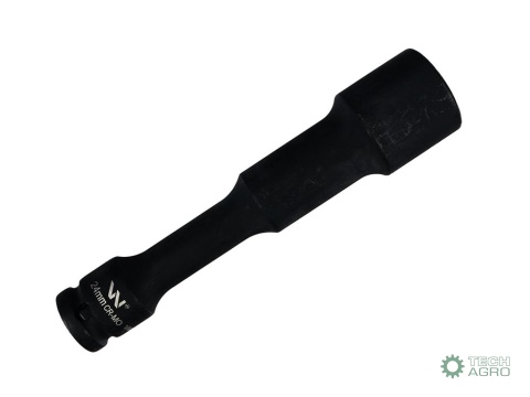 Nasadka udarowa 1/2", sześciokątna slimbardzo długa przelotowa ze stali CrMo 24mm długość 150 mm, stosowane w mechanice do klucz