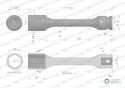 Nasadka udarowa 1/2", sześciokątna slimbardzo długa ze stali CrMo 21mm długość 150 mm, stosowane w mechanice do kluczy udarowych