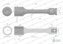 Nasadka udarowa 1/2", sześciokątna slimbardzo długa ze stali CrMo 24mm długość 150 mm, stosowane w mechanice do kluczy udarowych