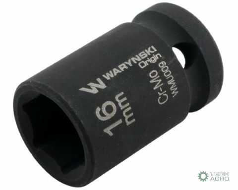 Nasadka udarowa sześciokątna 1/2". 16 mm. CrMo. DIN 3129. Waryński