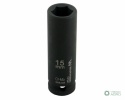 Nasadka udarowa sześciokątna długa 1/2". 15 mm. CrMo. DIN 3129. Waryński