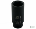Nasadka udarowa sześciokątna długa 1/2". 26 mm. CrMo. DIN 3129. Waryński