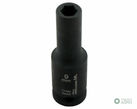 Nasadka udarowa sześciokątna długa 1/2". 9 mm. CrMo. DIN 3129. Waryński