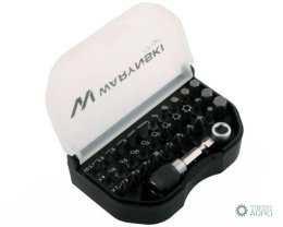 Zestaw końcówek wkrętakowych z uchwytem32 szt. Waryński