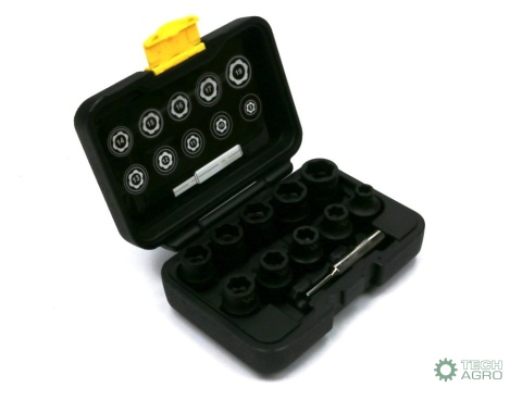 Zestaw nasadek udarowych 1/2 z uchwytemkluczowym do awaryjnego odkręcania 11 el Waryński