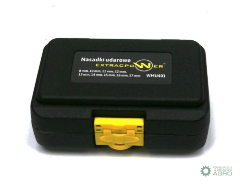 Zestaw nasadek udarowych 1/2 z uchwytemkluczowym do awaryjnego odkręcania 11 el Waryński