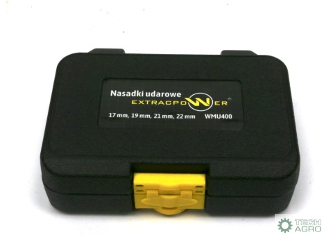 Zestaw nasadek udarowych 1/2 z uchwytemkluczowym. do awaryjnego odkręcania 5 el Waryński