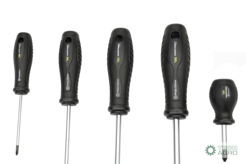 Zestaw wkrętaków ze stali odpornej na skręcanie SVCM 10 szt z hartowanymi grotami Waryński