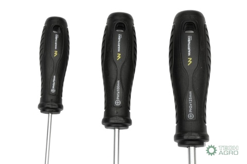 Zestaw wkrętaków ze stali odpornej na skręcanie SVCM 6 szt z hartowanymi grotami, Waryński