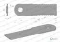Nóż obrotowy rozdrabniacz słomy sieczkarnia uzębiony 173x50x4mm otwór 20 z tuleją zastosowanie 755784.1 Claas Lexion WARYŃSKI ( 