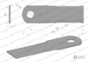 Nóż obrotowy rozdrabniacz słomy sieczkarnia uzębiony 173x50x4mm otwór 20 zastosowanie 755784.0 Claas Lexion WARYŃSKI ( sprzedawa