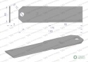 Nóż stały rozdrabniacz słomy sieczkarnia gładki 180X46X3mm otwór 12 zastosowanie 3DS174AD Claas WARYŃSKI ( sprzedawane po 25 )