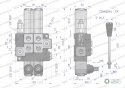 Rozdzielacz hydrauliczny 2-sekcyjny maxprzepływ 40L (2 sekcje - pływające) Waryński