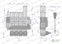 Rozdzielacz hydrauliczny 4-sekcyjny maxprzepływ 40L (1-sekcja pływająca) Waryński