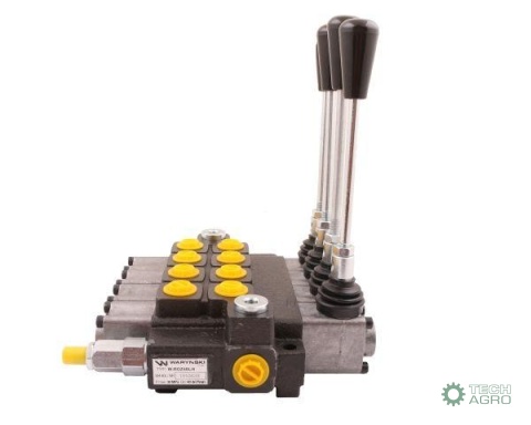 Rozdzielacz hydrauliczny 4-sekcyjny maxprzepływ 40L Waryński