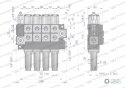 Rozdzielacz hydrauliczny 4-sekcyjny maxprzepływ 40L sterowany linkami Waryński