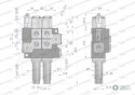 Rozdzielacz hydrauliczny dwusekcyjny (2) 40L sterowany joystickiem Waryński