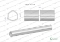 Rura zewnętrzna Seria 2R i 3R do wału 510 przegubowo-teleskopowego 43.5x3.4 mm 385 mm WARYŃSKI