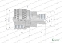 Zawór wtyczka M20x1.5 skręcane (ZSR6M20WTK) Waryński