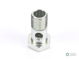 Śruba oczkowa przelewowa calowa G1/2-14. L-42mm. Waryński ( sprzedawane po 10 )