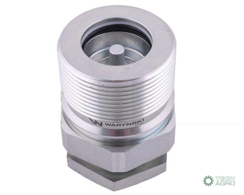 Szybkozłącze hydrauliczne skręcane (motylkowe) gniazdo G1"BSP gwint wewnętrzny 250bar Waryński