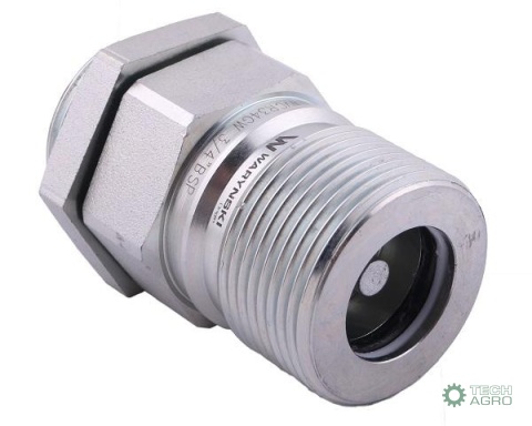 Szybkozłącze hydrauliczne skręcane (motylkowe) gniazdo G3/4"BSP gwint wewnętrzny 250bar Waryński