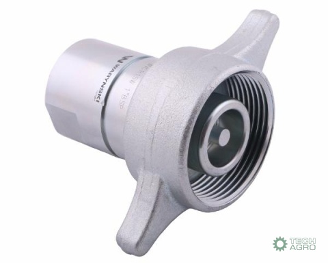 Szybkozłącze hydrauliczne skręcane (motylkowe) wtyczka G1"BSP gwint wewnętrzny 250bar Waryński