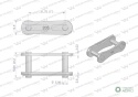 Zamek łańcucha 2050 210A (R1 1.1/4) Waryński ( sprzedawane po 5 )