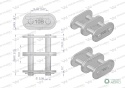 Zamek łańcucha prosta płytka Z10B-2 (R25/8) Waryński ( sprzedawane po 10 )