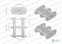 Zamek łańcucha prosta płytka Z12B-2 (R23/4) Waryński ( sprzedawane po 10 )