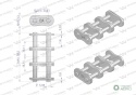 Zamek łańcucha wzmocnionego Z10A-3 ANSIA 50 (R3 5/8) Waryński ( sprzedawane po 5 )