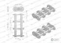 Zamek łańcucha wzmocnionego Z12A-3 ANSIA 60 (R3 3/4) Waryński ( sprzedawane po 5 )