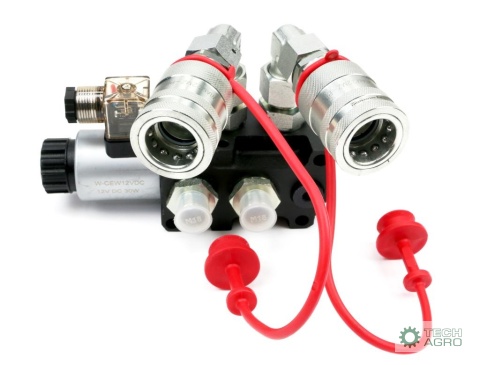 Zestaw: Elektrozawór 1/2" 6/2 + Elementy złączne + Szybkozłącza EURO PUSH-PULL Waryński