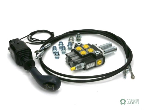 Zestaw Premium: Rozdzielacz 2-sek. + Joystick na widełki (z 1 przyciskiem) + Elementy złączne + Linki na widełki 1500mm Waryńsk