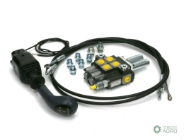 Zestaw Premium: Rozdzielacz 2-sek. + Joystick na widełki (z 1 przyciskiem) + Elementy złączne + Linki na widełki 2000mm Waryńsk