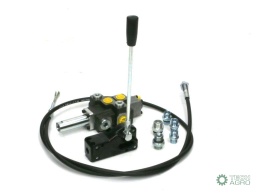 Zestaw: Rozdzielacz 1-sek. + Dźwignia do sterowania + Elementy złączne + Linka na widełki 2500mm Waryński