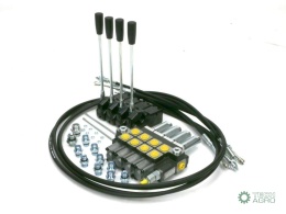 Zestaw: Rozdzielacz 4-sek. + Dźwignie do sterowania + Szpilki łączeniowe + Elementy złączne + Linki na widełki 1500mm Waryński